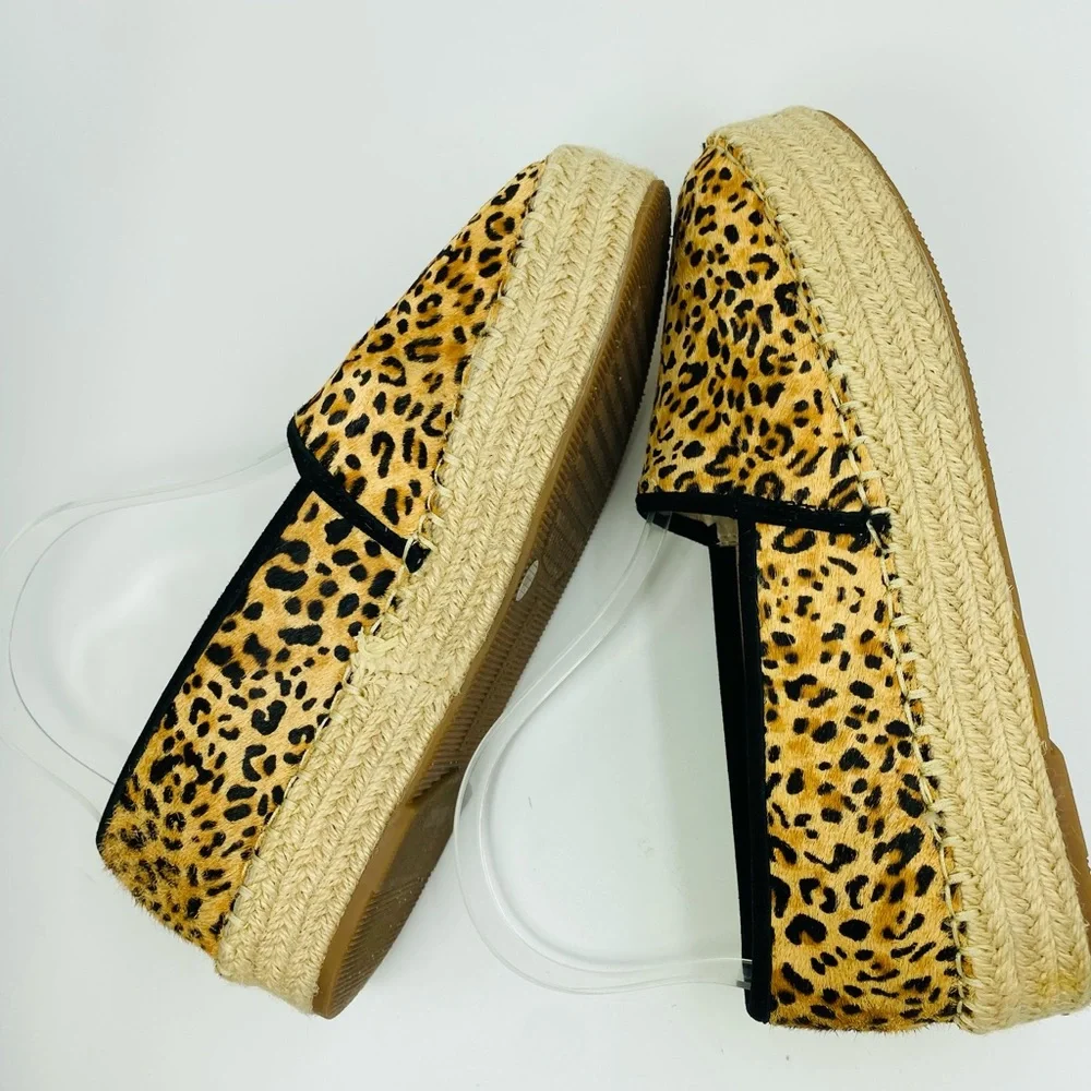 - Gianni Bini Leopard Leather Calfhair Espadrilles Bruxiethree Natural/Bla…